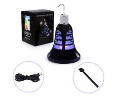 Lámpara de Mosquitos Usb,Jardín Al Aire Libre USB de Carga LED Mosquito Killer Bombilla Escaladores Escaladores Mosquitos Repelente Jardín de Control de Plagas herramientas