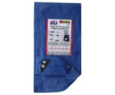 Wurko - Toldo Rafia 3,90 x 4,90 m Sombra Azul Con Ollaos (4 x 5 Metros Totales)