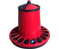 Comedero de Plástico Colgante para Alimentar Aves de Corral, Gallinas y Pájaros - Capacidad 1,5 kg de Pienso