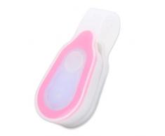 Keenso Linterna con Clip, 3 Modo de Luz LED (Rosa)