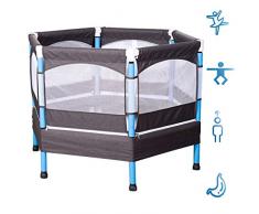 Trampolines de interior Trampolín Para Niños Trampolín Deportivo Para Estudiantes Trampolín Deportivo Para Interiores Trampolín Con Red De Seguridad Trampolín De Jardín ( Color : Gray , Size : 1.28m )