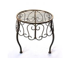 Diseño de flores de las heces de 140129 de flores de soporte para las plantas de la soporte para taburete de mesa auxiliar, marrón, M H-30 cm