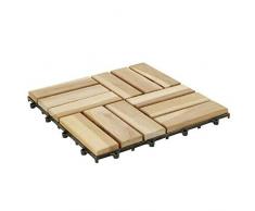 Papillon 8043700 Loseta Madera Teka 30x30 cm. (caja 10 Losetas)