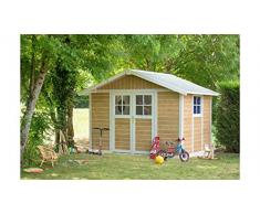 caseta cobertizo de resina jardin grosfillex deco7 7.53 m2 sherwood color marron