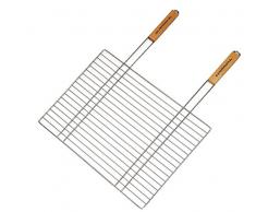 Campingaz 205704 - Parrilla simple para barbacoa rectangular, mango doble de madera (53 x 39 cm)