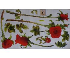 Rose design pegatinas de pared para 1 Planta flores 570 mm x 320 mm Arco adhesivo para superficies lisas