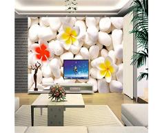 YShasaG Mural de Seda Papeles Pintados Papel Tapiz de Flores en 3D Papel de Pared Personalizado Flor de Piedra Adoquín Estilo Chino Papel Tapiz de Pared 3D Dormitorio,396cm*280cm