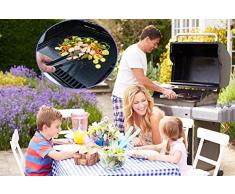Barbacoa Estera, 3 Piezas Esteras Antiadherentes de Barbacoa Reutilizable Sirven Para Usarlas en La Parrilla de Carbón de Leña, Eléctricos O Parrilla de Gas 40 X 33 Cm