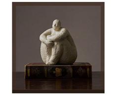 BEIGOO Creativo Estatua,Resina Decoración Moderno Hecha A Mano Personaje Manualidades Simple Escultura Mujer Gorda El Arte Decoracion Familia Regalos-A