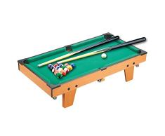HOMCOM Mesa de Billar con Accesorios Juego de Billar de Madera para Niños +3 Años y Adultos 75x41.5x16.5cm