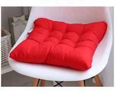 GELing Cojines para Silla Espesar Transpirable Cojín Cuadrado para Sala De Estar Dormitorio Oficina Rojo 40X40CM