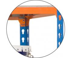 Estantería Metálica Kit Simonclick 5/500 azul-naranja, 1800x900x500, 5 estantes, bandejas metálicas, 180kg/estante, Simonrack