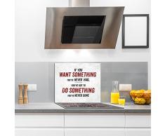 Gigante tabla de cortar encimera de cristal | Protector de pantalla | splash-back | 60 cm x 52 cm grande Universal encimera para cocinas de inducción eléctrica vitrocerámica halógena | cristal endurecido multiusos panel |