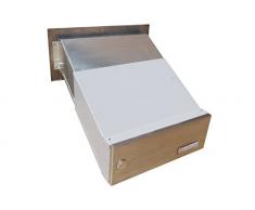 D de 042 Muro de acero inoxidable de lanzamiento Buzón Anlage (Profundidad variable) con nombre