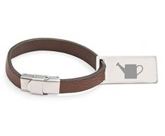 Jardinero Regadera Grabado personalizado Etiqueta de Equipaje de cuero