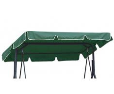 Ferocity Universal Techo Solar para balancín Toldo Fundas para balancines Toldo de Repuesto para Columpio de jardín tamaño 110 x 188 cm Verde [101]