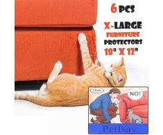 PetIsay XL Protectores antiarañazos para muebles (juego de 6), protege tus muebles de perro/gatos garras, almohadilla disuasoria para arañazos de gato, protector de sofá a prueba de gatos