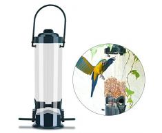 Delaman Alimentador de Pájaros Plastic Alimentador de Pájaros Silvestres Colgante Transparente, Almacenamiento de Semillas