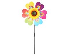 guangzhou Windmill Kid Toys Decoración de Girasol Adornos de jardín Colorido Spinner al Aire Libre Molino de Viento Decorativo