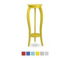bixardtm | soporte de madera, Pedestal, consola, mesa de pasillo de madera maciza de madera de haya, Amarillo, 75