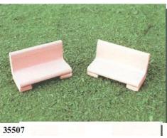 2 BANCOS MOBILIARIO JARDÍN MINIATURA PARA MAQUETAS. KERANOVA 350507