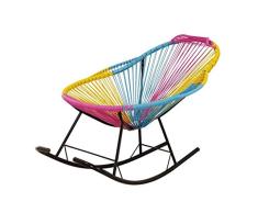 Yuany Mecedora en Rattan para niños Adult Nursery | Tumbona reclinable Silla de jardín con reposapiés y reposabrazos | Tumbonas reclinables para la Piscina del Patio, Coloridas
