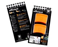 BRA Efficient - Asas de Silicona, 2 Unidades, Medida Plancha asador Liso, para Efficient con diÃ¡metro de 35-45 cm, Color Naranja