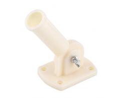 Soporte de asta de Bandera de Montaje en Pared de plástico Ajustable de Color Beige, Base de Manga de Viento con Soporte de asta de Bandera (30 mm de diámetro)