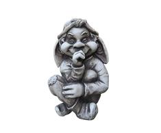 Jardín Figura TROLL Enano piedra figuras Jardín Figura más gnomo Deko Estanque Figura