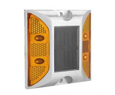 Marcador del pavimento de la carretera del reflector de 2 caras, Reflector de carretera Reflector rectangular de aluminio con LED, Lámpara de alumbrado solar