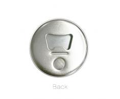 DIYthinker Regalo Mesa de Ping Pong Deporte del patrón de la ilustración de la Botella Redonda abridor imanes Insignia del botón 3pcs Plata