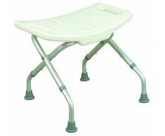 Silla de baño sin respaldo plegable y regulable en altura