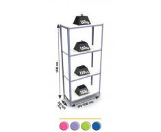Estantería metálica Home Classic 4/400 plus rosa/blanco, Kit Home Classic Colour, 1600x1000x400, 4 estantes, Simonrack