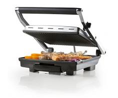 Domo DO9135G - Barbacoa (2000 W, Barbacoa de contacto, Eléctrico, 295 x 265 mm, Mesa, Acero inoxidable)