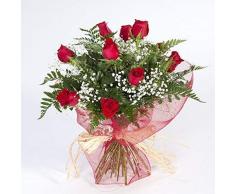 Ramo de 12 rosas rojas naturales FLORES FRESCAS-Entrega en 24 horas