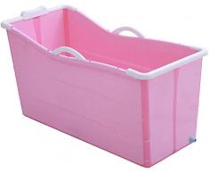 GLY Portable Adulto Bañera de plástico Hinchable de PVC tinas Bañera de hidromasaje Bañera de Jacuzzis portátiles Tina de baño SPA for Baño (Color : Pink)