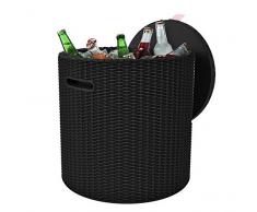 Keter - Mesa Nevera para jardín Cool Stool, Capacidad 39 litros, Color marrón