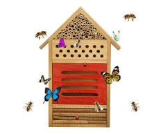 Mona43Henry Casa de Insectos de Madera, hogar Mariquitas y lacewings, así como Abejas, diseñado Especialmente para Sus Amigos Favoritos del jardín