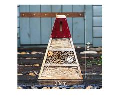 YUQQZ Hotel De Insectos Madera Observatorio De Insectos 40 X 28 X 8,5 Cm - Casa Natural De Insectos Caja De Madera para Insectos, Casa Nido para Abejas Y Mariquitas, Ideal para JardíN