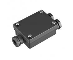 Parlat - Conjunto de caja de derivación de 2 salidas para cables de 6 a 8 mm de diámetro (IP55, 3 polos, uso exterior, conector de cables resistente al agua)