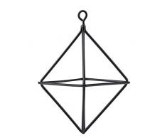 Plantas De Aire Titular De Forma Geométrica Moda Triángulo Flores Maceta Contenedor Cesta Bromeliads Estante Colgante Decoración para El Hogar(Negro)