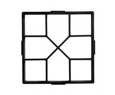 Zhuowei Molde de hormigón de Bricolaje Molde de acera Molde de acera Molde de fundición Molde de pavimentación Plantilla de Molde para hormigón, adoquines, losas de terraza,Negro