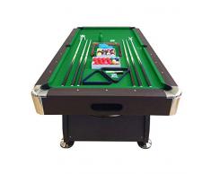GRAFICA MA.RO SRL Mesa de Billar Juegos de Billar Pool 8 ft Modelo Vintage Verde Carambola Medición de 220 x 110 cm Embalado