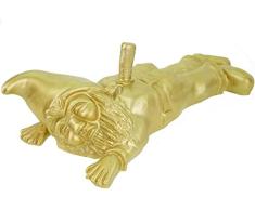 RAKSO - Figura de Enano de jardín Dorado, Fabricada en Alemania
