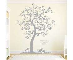 Con diseño de búhos de pared pegatinas de pared para el árbol de Navidad con texto en lengua "sabes de conejos como diseño de te de los" M1592, frutas del bosque, L - 110cm breit x 142cm hoch