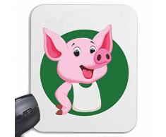 Mousepad alfombrilla de ratón "Cerdo cerdo doméstico cerdo de barbacoa Glücksschwein domésticos PIG BOAR COCHINILLOS" para su portátil, ordenador portátil o PC de Internet .. (con Windows Linux, etc.) en White