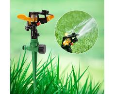 TOPINCN 360 ° Rotatoria wassersprüher Césped Riego Jardín Patio de riego Circular Césped Riego Outdoor