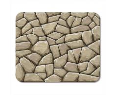 QDAS Alfombrillas de ratón Arcilla Roca Marrón Muro de Piedra Material de ladrillo Adoquín Alfombrilla de ratón Antigua para portátiles Ordenadores Alfombrillas para ratón Suministros de Oficina