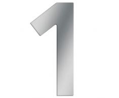 Placa con número de casa Meister de metal ligero con diseño en 3D y buena legibilidad. Rotulación con identificación de número para la puerta del jardín, 424007