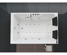 Bañera de hidromasaje de lujo con equipo completo (masaje) (180 x 120 cm)